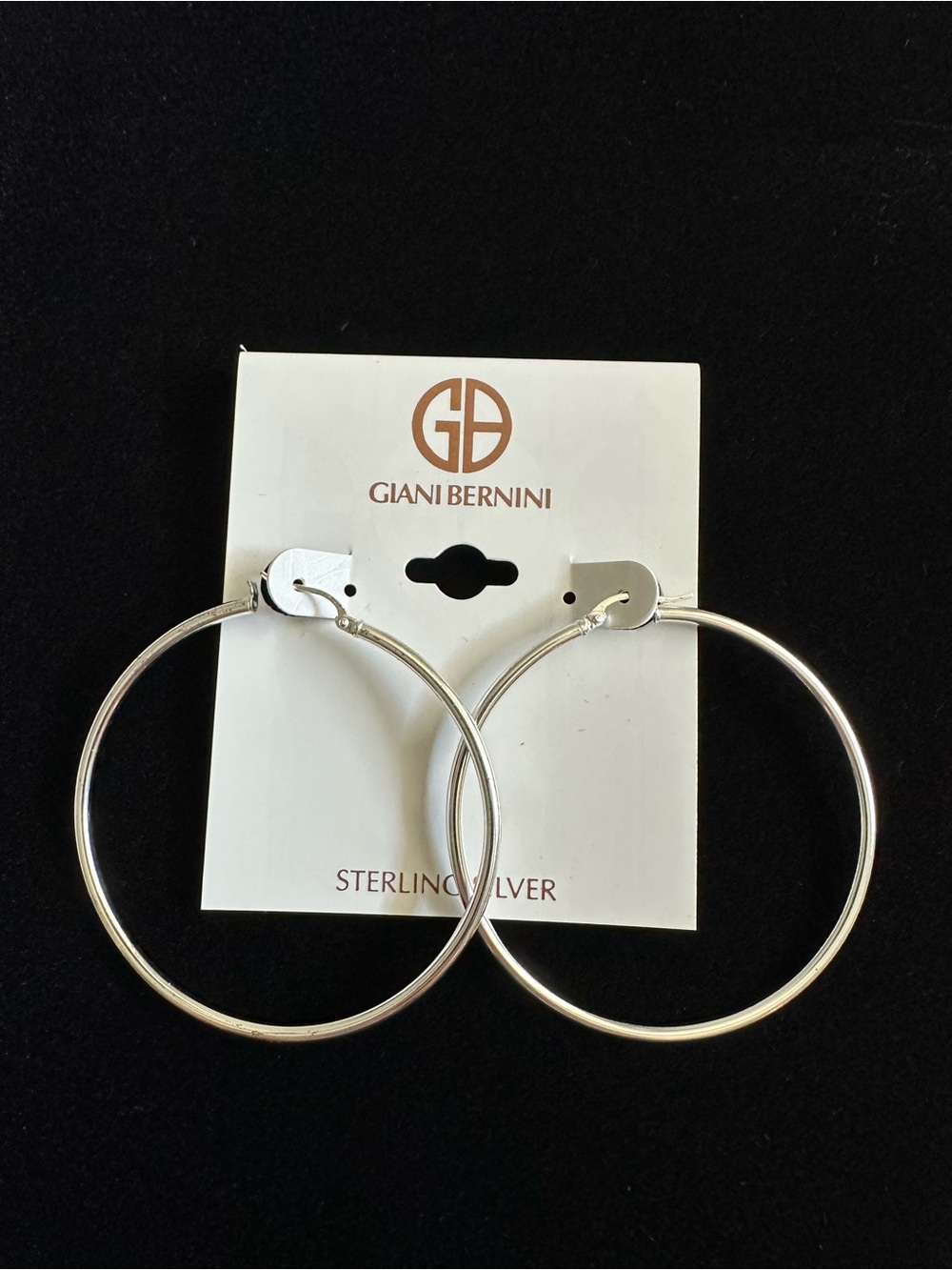 Giani Bernini Sterling Silver Large Hoop Earrings NWT